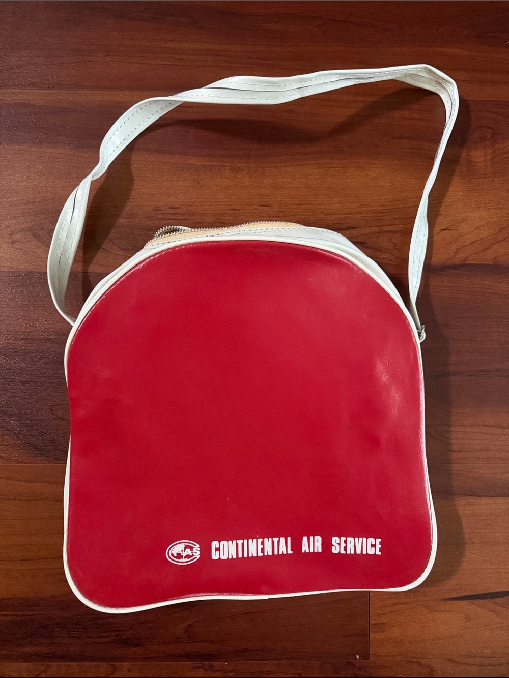 Continental Air Service Red Vintage Airline Shoulder Bag